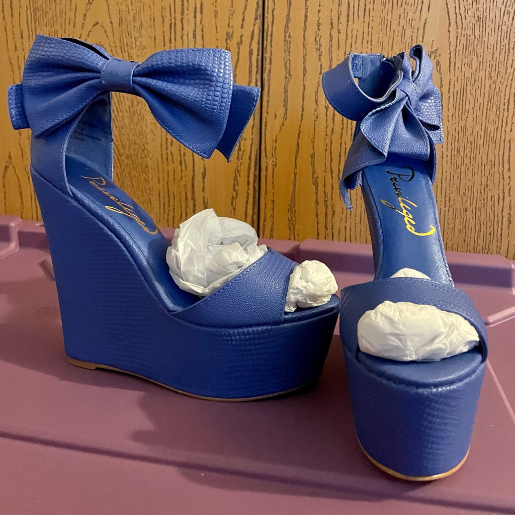 Brand New Blue Wedges